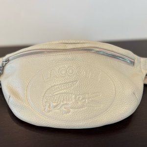 White Lacoste Fanny pack - leather